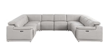 Load image into Gallery viewer, Leather Modular U Shaped Eight Piece Corner Sectional - Ash / Gray
