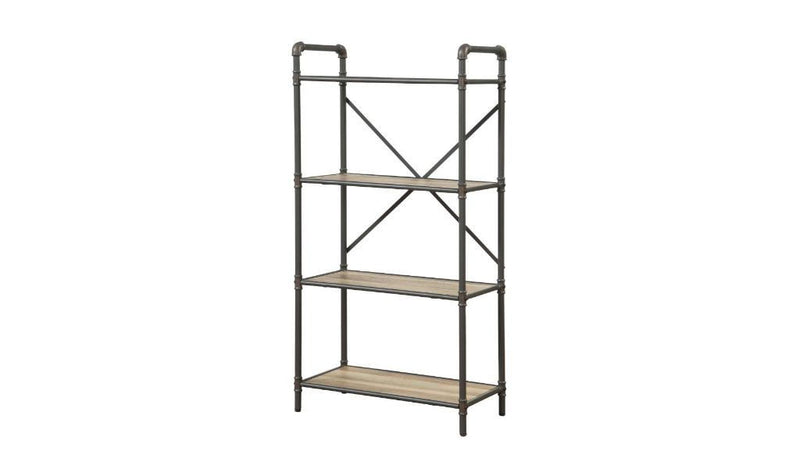 Four Tier Etagere Bookcase - Gray / Brown