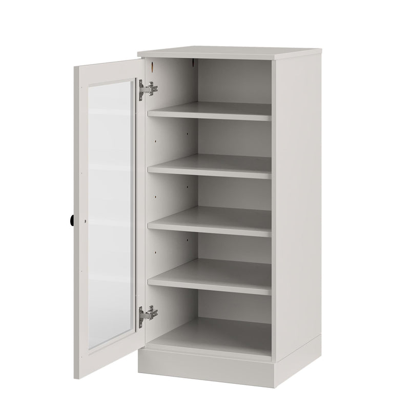 Ten Pair Solid Woodshoe Storage Cabinet (752257) - Off White