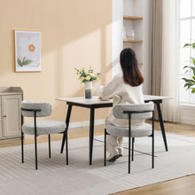 Load image into Gallery viewer, Burbank - Modern Round Boucle Dining Chairs (Set of 2) - Black / White
