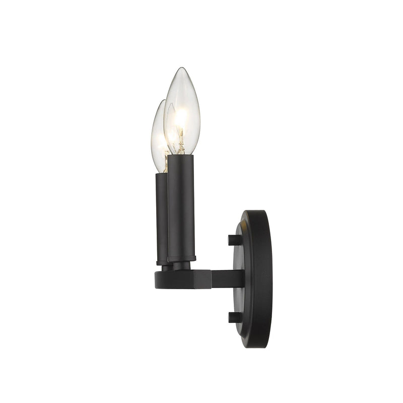 Two Light Wall Sconce - Matte Black
