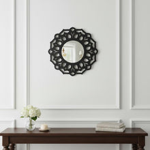 Load image into Gallery viewer, 24" Abstract Framed Accent Mirror - Black
