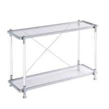 Load image into Gallery viewer, Chrome Glass Sofa Table, Acrylic Side Table, Console Table For Living Room &amp; Bedroom - Chrome
