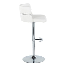 Load image into Gallery viewer, Cinch - Contemporary Adjustable Barstool With Swivel With Rounded T Footrest (Set of 2) - Chrome / White
