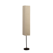 Load image into Gallery viewer, Column Floor Lamp With Off-White Rectangular Paper Shade - Black
