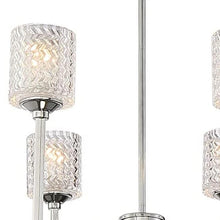 Load image into Gallery viewer, Candle Style Six Light Metal Dimmable Chandelier With Shades - Silver
