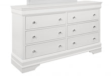 Load image into Gallery viewer, Solid Wood Six Drawer Double Dresser - Metallic White
