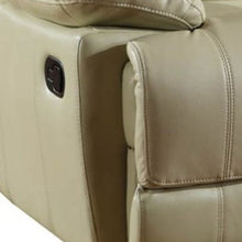 Load image into Gallery viewer, Faux Leather Manual Reclining Love Seat - Beige
