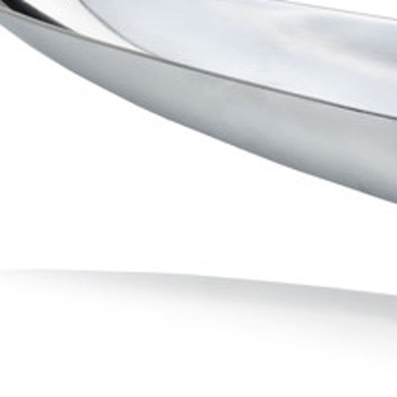 Contempo Shiny Extra Large Long Boat Tray - Silver