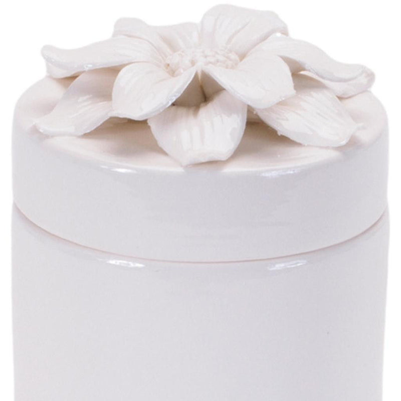 Flowers Decorative Keepsake Boxes (Set of 3) - White