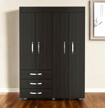 Load image into Gallery viewer, 68" Three Drawer Combo Dresser - Black
