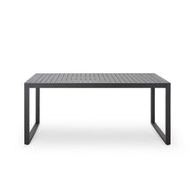 Load image into Gallery viewer, Modern Outdoor Aluminum Rectangular Dining Table With Slatted Top
