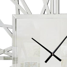 Load image into Gallery viewer, Mirrored Silent Analog Square Wall Clock - Silver

