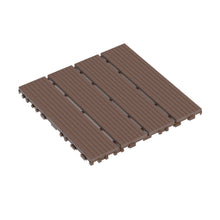 Load image into Gallery viewer, Interlocking Plastic Deck Tiles, Waterproof Outdoor / Indoor Patio Flooring
