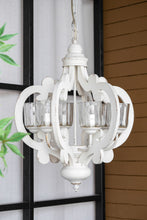 Load image into Gallery viewer, Farmhouse Chandelier, 6 Light Wood Chandelier Pendant Light Fixture With Adjustable Chain For Dining Room Living Room Entryway, Bulb Not Included
