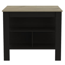 Load image into Gallery viewer, 41" Kitchen Island With Storage - Natural / Black
