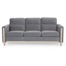 Load image into Gallery viewer, Comfortable Solid Wood Three-Seater Sofa, Soft Cushions, Durable And Long-Lasting, 79.5&quot; Sofa Couch For Living Room
