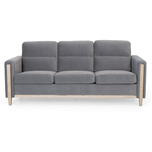 Comfortable Solid Wood Three-Seater Sofa, Soft Cushions, Durable And Long-Lasting, 79.5" Sofa Couch For Living Room