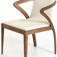 Load image into Gallery viewer, Faux Leather Dining Arm Chair - Brown

