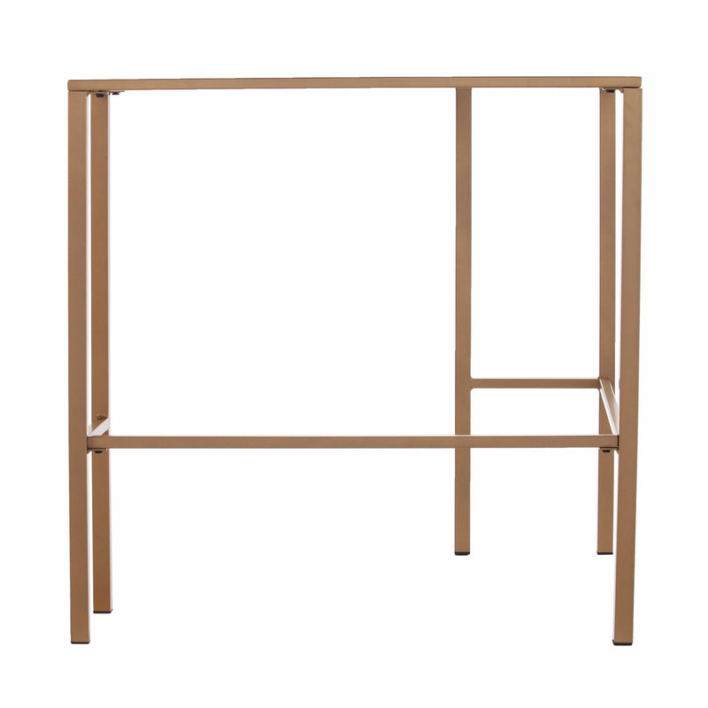 Corner Writing Desk - Clear / Gold