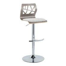 Load image into Gallery viewer, Folia - Contemporary Adjustable Barstool With Swivel With Rounded T Footrest (Set of 2)
