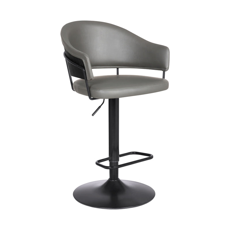 Iron Swivel Adjustable Height Bar Chair (477052) - Gray And Black