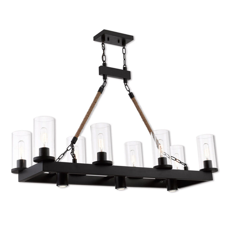 Eleven Light Dimmable Chandelier With Shades - Bronze