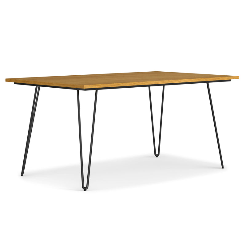 Wood Iron Dining Table - Oak / Black