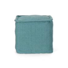 Load image into Gallery viewer, Hansolo - Yarn Square Pouf Ottoman Or Floor Cushion - Teal

