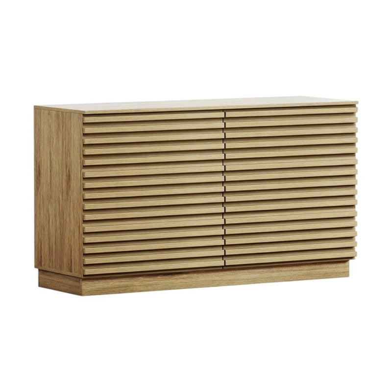 Solid Wood Console Accent Cabinet With Six Drawers - Oak