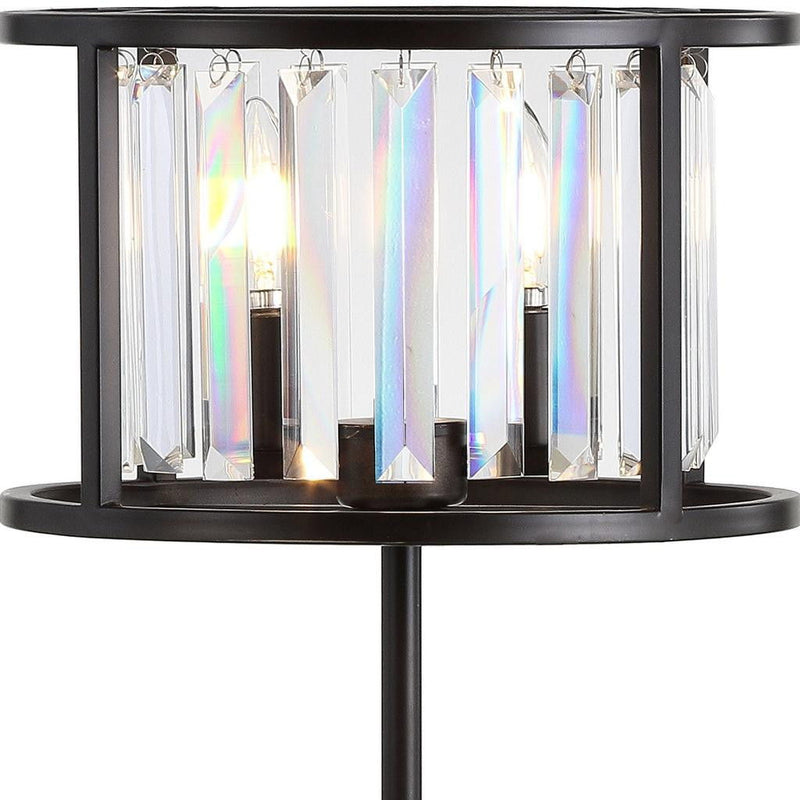 Novelty Table Lamp LED With Globe Shade - Antiqued Bronze