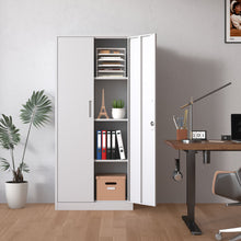 Load image into Gallery viewer, Heavy Metal Garage Storage Cabinet With Locking Doors, Steel, Adjustable Shelves
