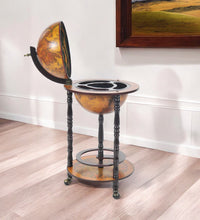 Load image into Gallery viewer, 17" X 17" X 35" Globe Bar Table 330Mm 4 Legs Stand - Mahogany
