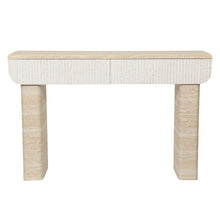 Load image into Gallery viewer, Entryway Table With 2 Hidden Handle Drawers For Entrance - Beige / Yellow

