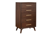 Load image into Gallery viewer, Solid Wood Five Drawer Chest - Walnut
