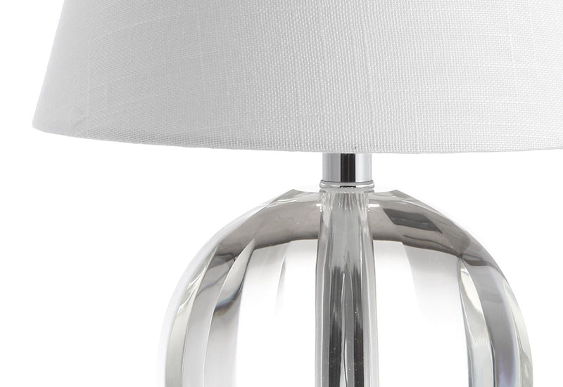 Globe Bedside Lamp With Empire Shade - Clear