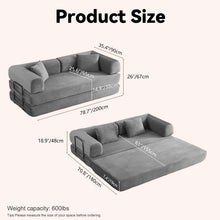 Load image into Gallery viewer, Convertible Sofa Bed With Removable Pillows
