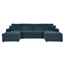 Load image into Gallery viewer, 3 Piece Corduroy Double Chaise Sectional Sofa
