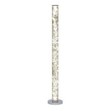 Load image into Gallery viewer, Steel LED Column Floor Lamp With Clear Drum Shade - White
