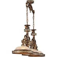 Load image into Gallery viewer, 21" 3 Light Metal Dimmable Chandelier With Shades - Bronze
