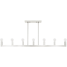 Load image into Gallery viewer, 17" Seven Light Dimmable Chandelier With Shades - Nickel
