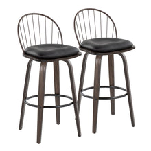 Load image into Gallery viewer, Riley - Industrial / Urban Fixed Height Barstool With Swivel With Removable Cushion (Set of 2)
