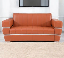 Load image into Gallery viewer, Italian Leather Loveseat - Camel
