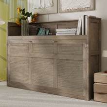 Load image into Gallery viewer, Murphy Bed With Desk, LED Light And USB Charging Station
