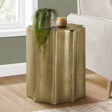Load image into Gallery viewer, Drum Accent Side Table, Stylish Scalloped Design
