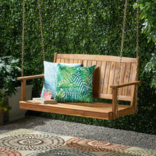 Load image into Gallery viewer, Tambora - Porch Swing Acacia Wood Slat Design
