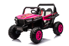 Load image into Gallery viewer, 12V7A*1 30W*4 Four-Wheel Drive Seat One Button Start, Forward And Backward, High And Low Speed, Music, Front Light, Power Display, Two Doors Can Open, 2.4G R / C, Seat Belt Four Wheel Absorber
