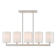 Load image into Gallery viewer, 22'' Five-Light Dimmable Chandelier With Shades - Nickel
