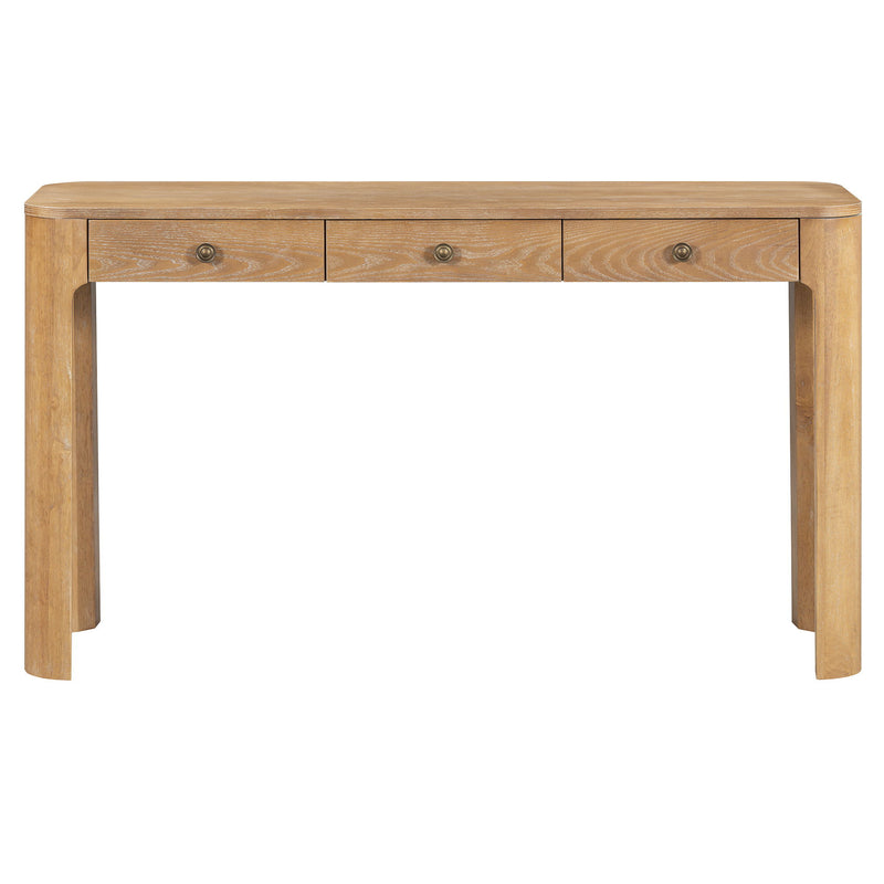 Console Table With Three Drawers - Natural