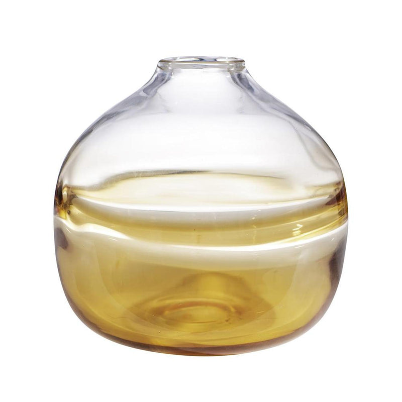 Ombre Round Table Vase - Clear / Brown